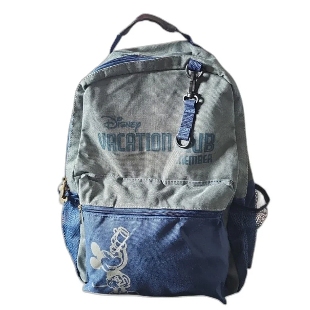 Disney Vacation Club Member Mickey Backpack Blue Gray DVC Travel Park Daypack